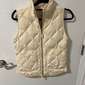 J. Crew Women's Cream Quilted Vest